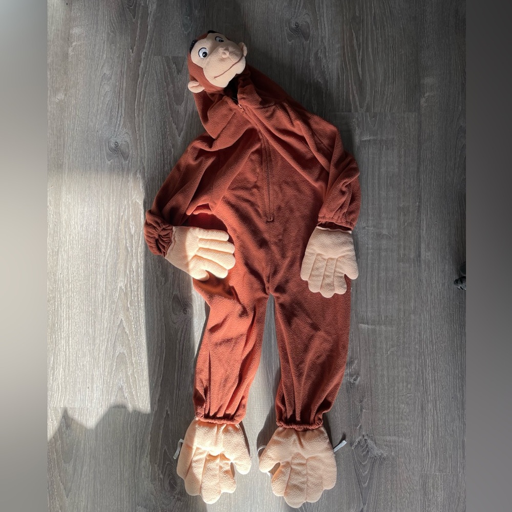 Curious George Brown Fleece costume - Small